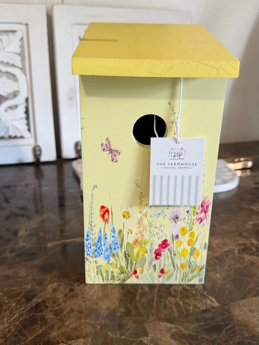 The Farmhouse by Rachel Ashwell Floral Birdhouse - Yellow